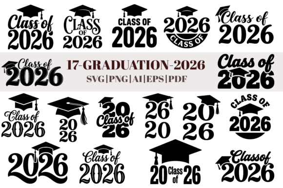Download Class of 2026 Graduation SVG Bundle - Class Collection