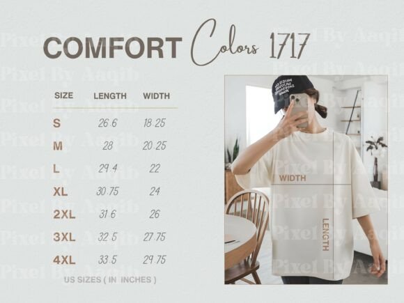 Download Comfort Colors C1717 Size Chart - Premium Resources