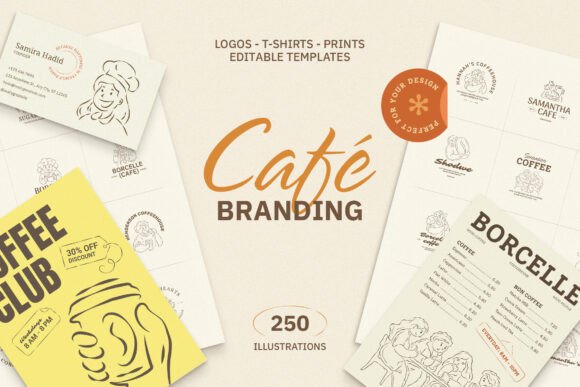 Download Whimsical Cafe &amp; Bakery Branding Kit - Branding Collection