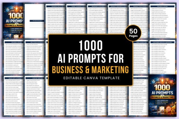 Download 1000 AI Prompts for Business &amp; Marketing - Business Collection