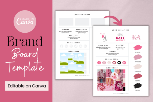 Download Brand Board Canva Template, Branding Kit - Branding Collection