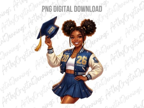 Download Class of 2026 Graduation Black Girl PNG - Class Collection