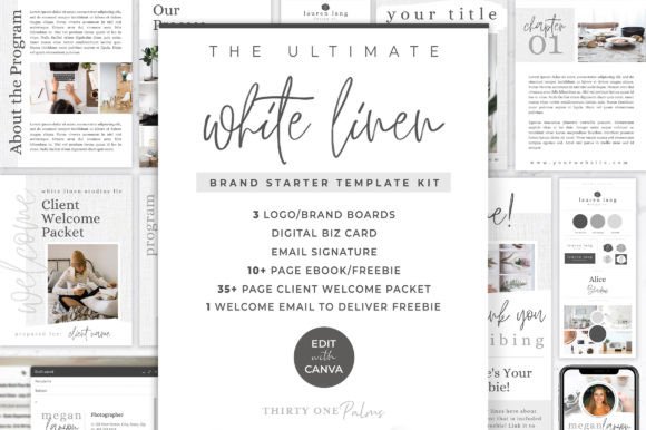Download Branding Kit Bundle for Canva | Linen - Branding Collection