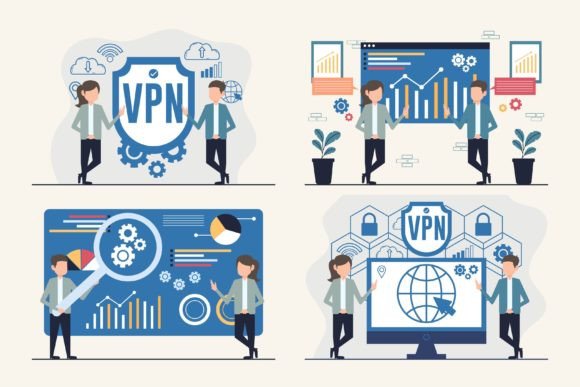 Download Business Analytics and VPN Illustrations - Business Collection