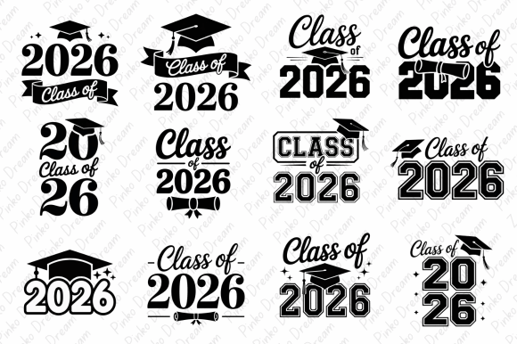 Download Class of 2026 Graduation Clipart Bundles - Class Collection